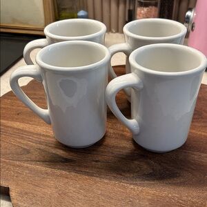 Vintage Buffalo China Mugs with green Buffalo stamp - Set of 4